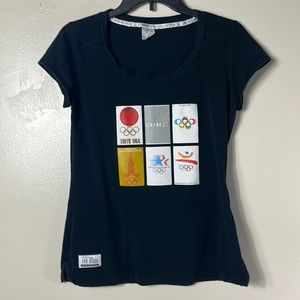 Official 2012 The Olympic Museum London collection black Tees women’s size 16
